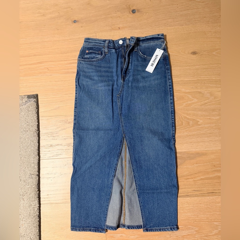 Hudson Jeans Women's Blue Denim Maxi Skirt